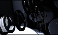 机械齿轮手表空间组合：创意3D机械动画